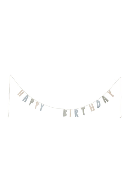 Girlande 'happy birthday' in blue