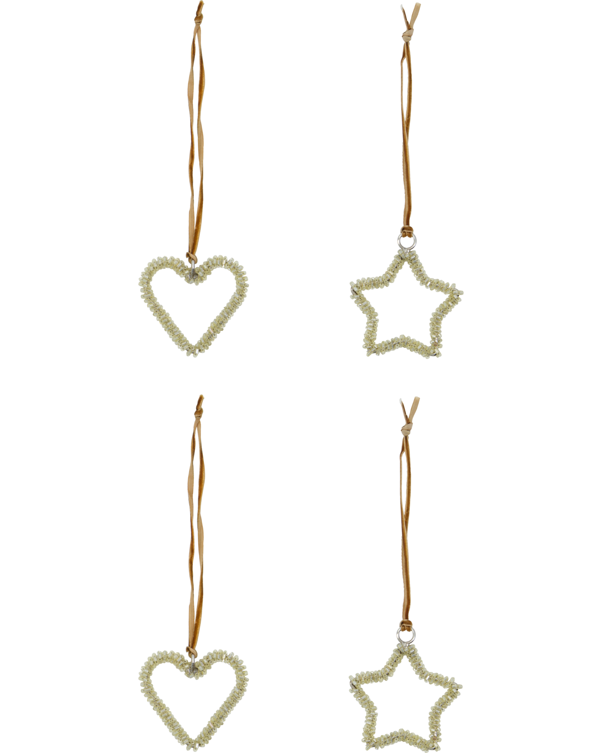 Weihnachtsschmuck Champagner | 4er Set