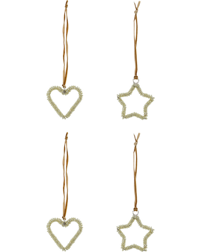 Weihnachtsschmuck Champagner | 4er Set