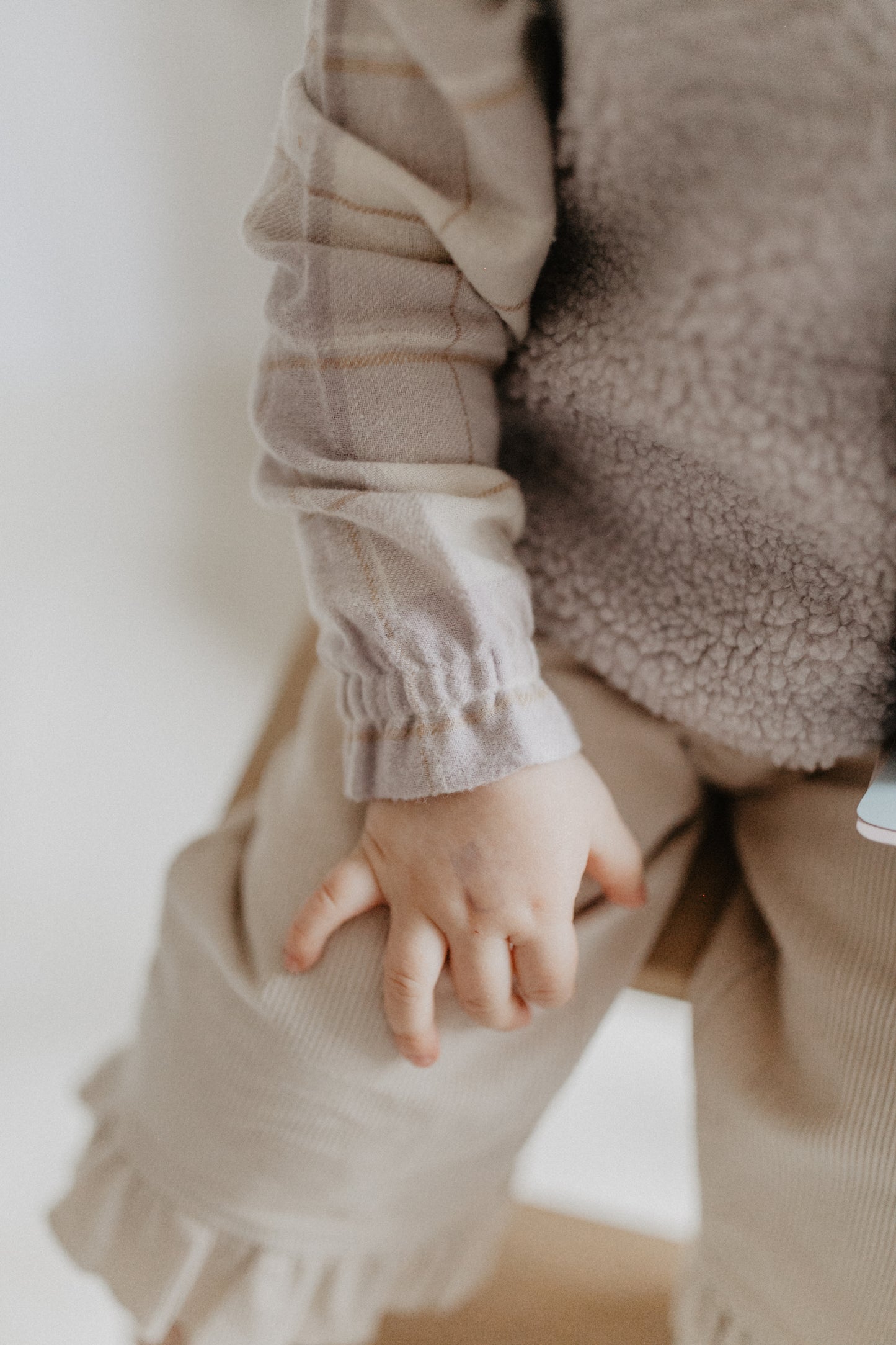 Flanellbluse 'beige & lavender' - lavender checked