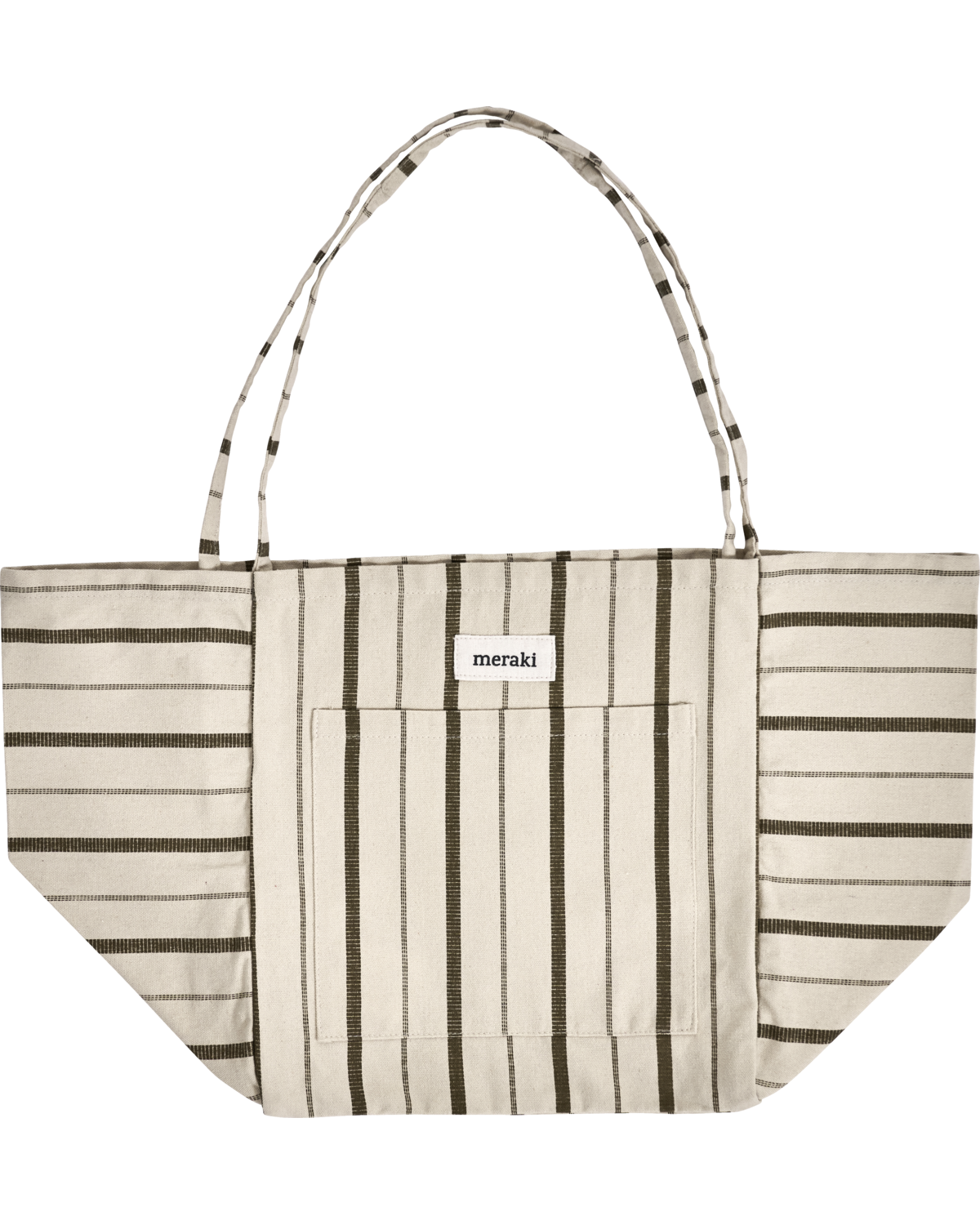 Tragetasche Tote, Off-White/Armeegrün