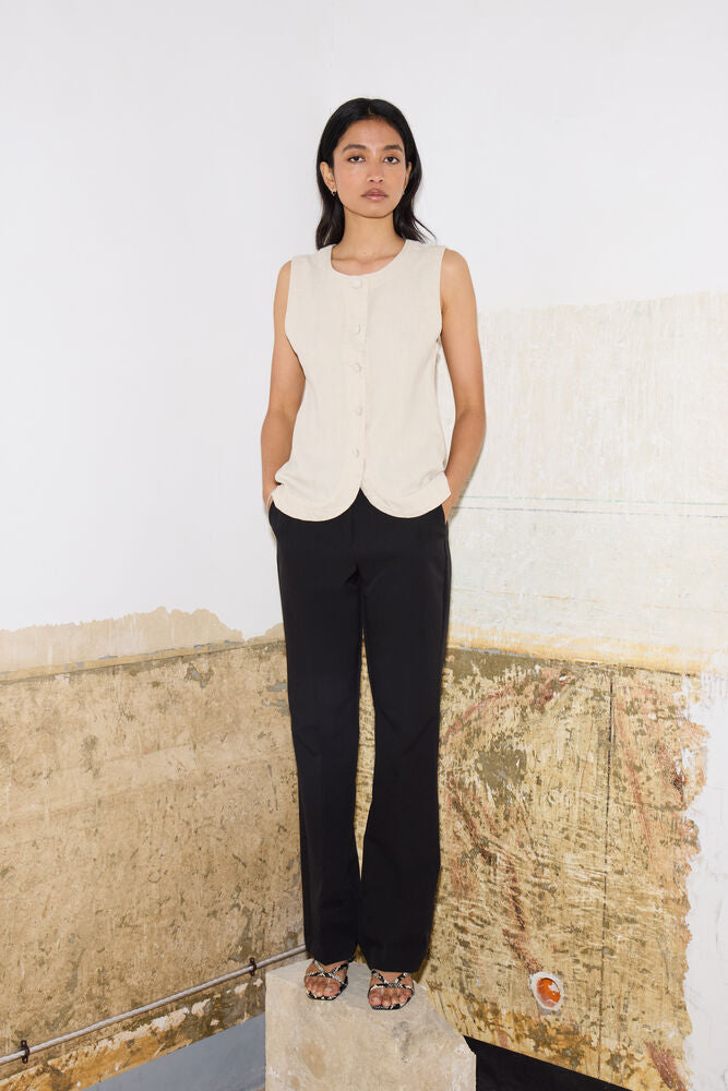 IHLINNO Leinenoberteil | natural ecru