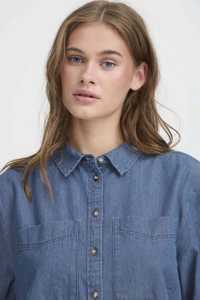 IHXAURORA Bluse | washed blue