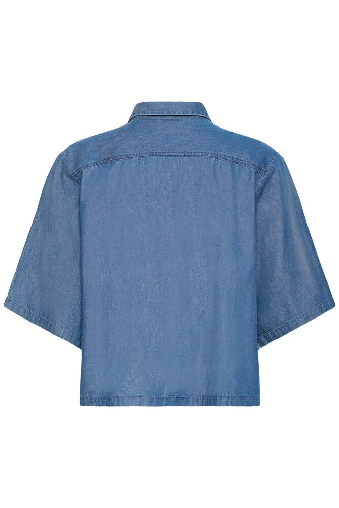 IHXAURORA Bluse | washed blue