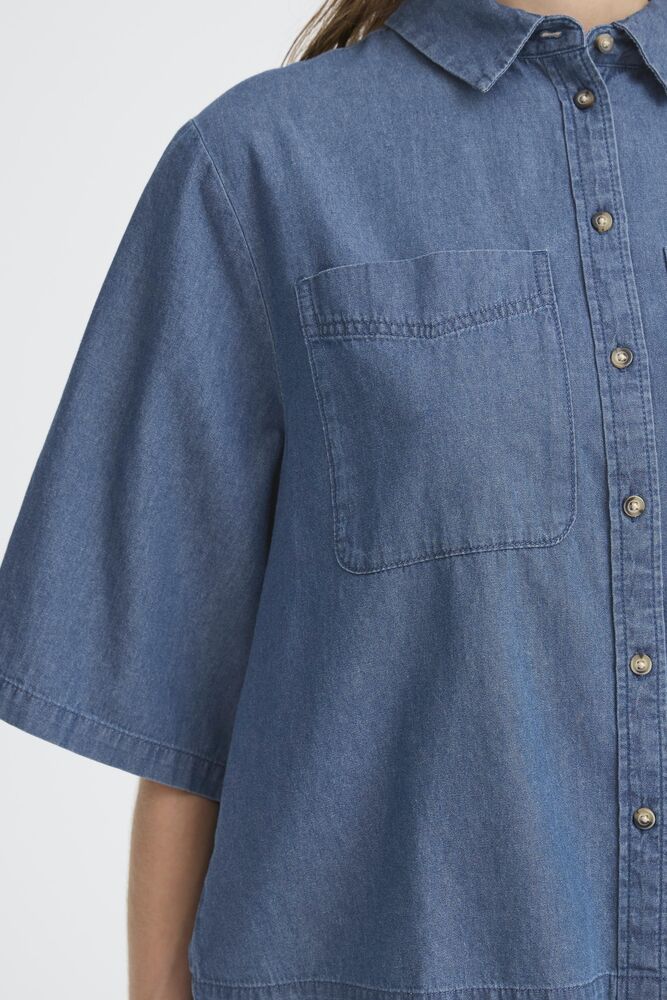 IHXAURORA Bluse | washed blue