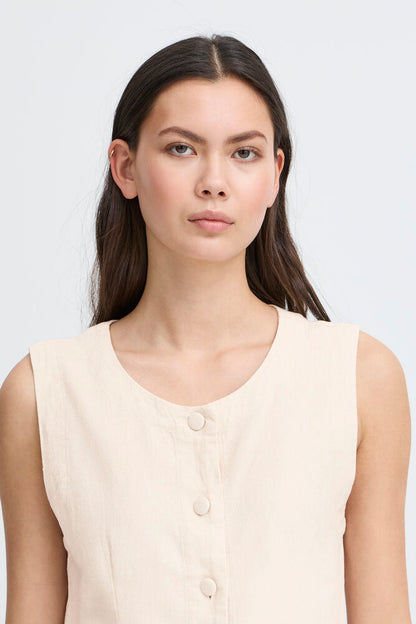 IHLINNO Leinenoberteil | natural ecru