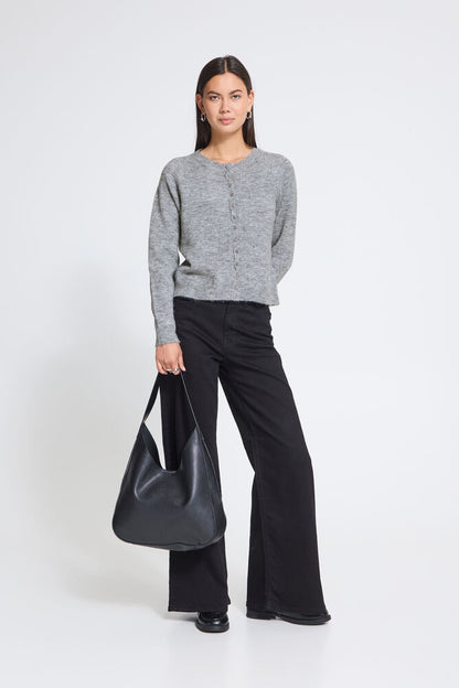 IH SAGE Strickjacke | alloy melange