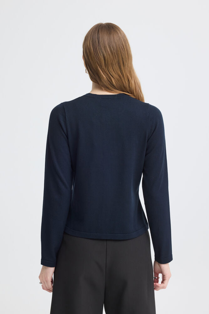 IH LULS O-NECK CARDIGAN | navy