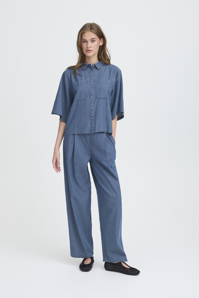 IHXAURORA Bluse | washed blue