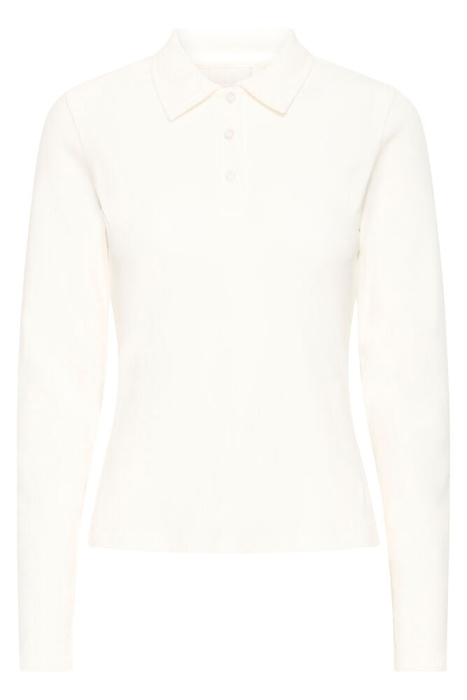 IHPACIFIC Longsleeve mit Kragen | cloud dancer