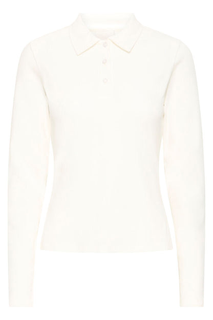 IHPACIFIC Longsleeve mit Kragen | cloud dancer