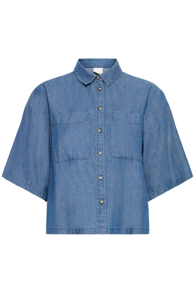 IHXAURORA Bluse | washed blue