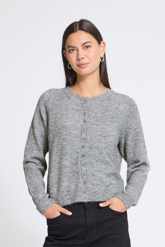 IH SAGE Strickjacke | alloy melange