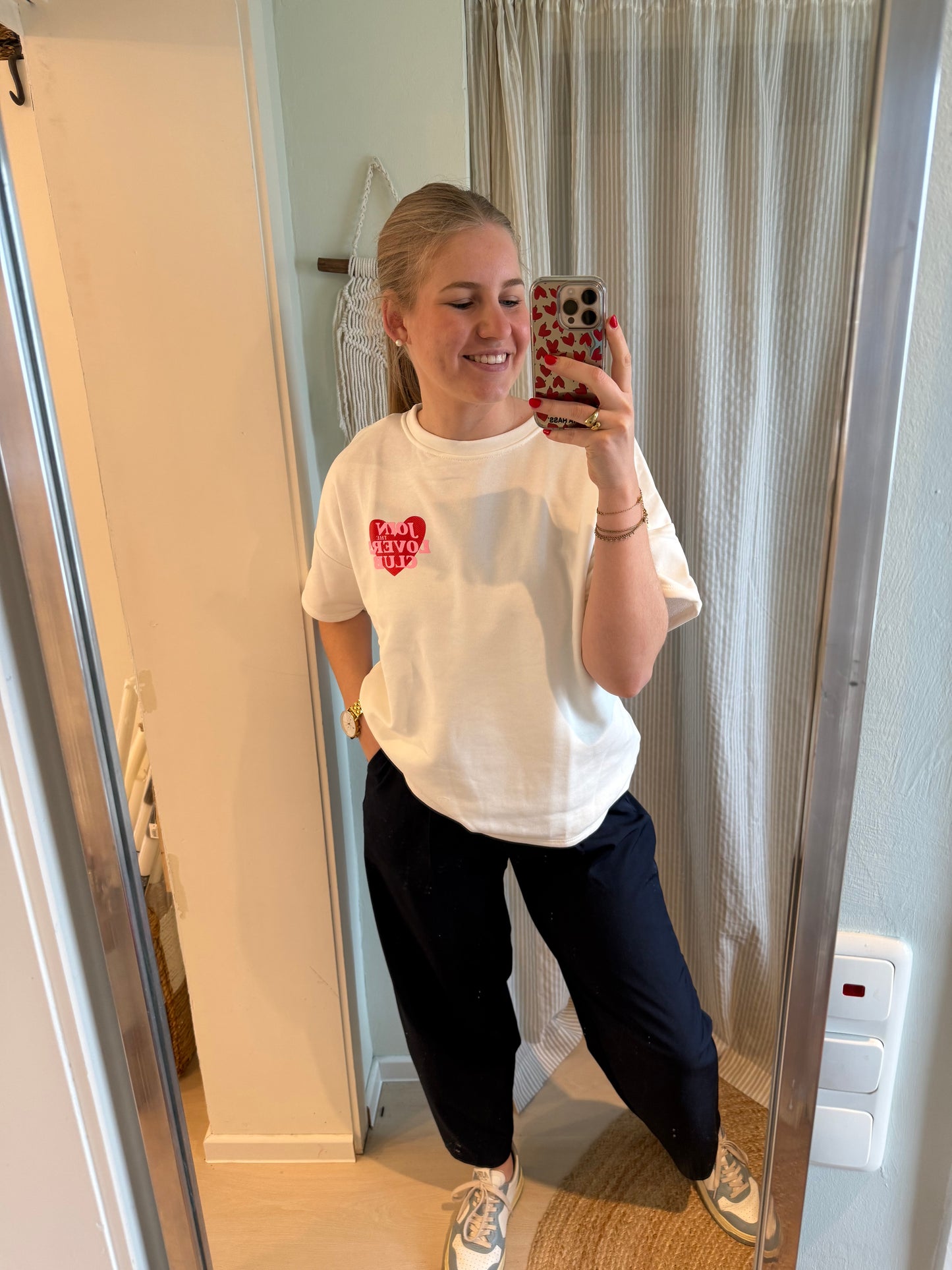 Shirt mit Backprint | The Lovers Club Weiß