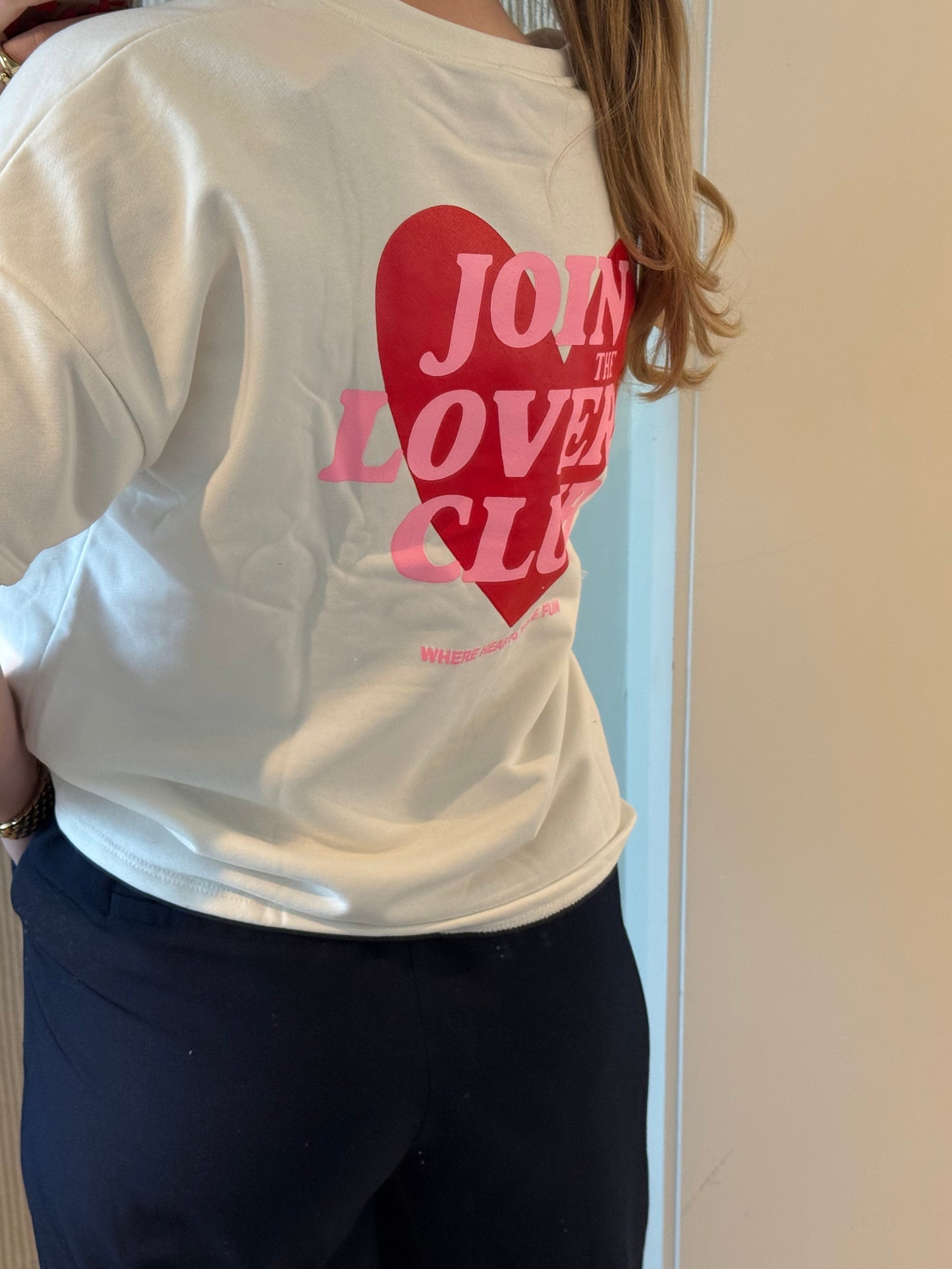 Shirt mit Backprint | The Lovers Club Weiß