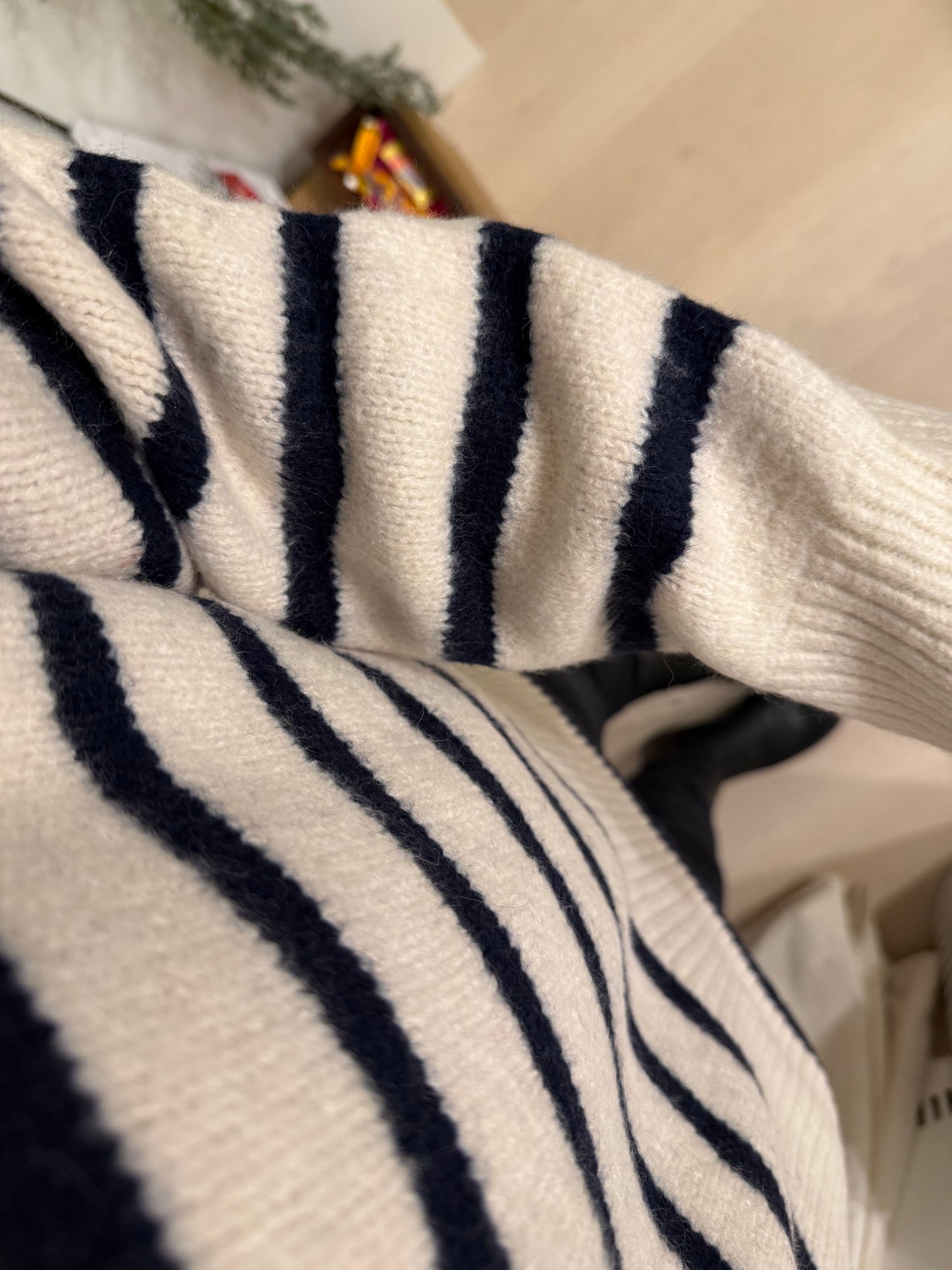 Strickpullover dunkelblau/weiss