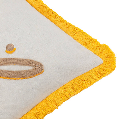 Besticktes Kissen Soleil | gelb