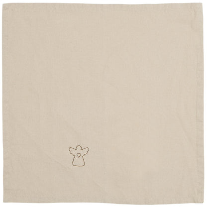 Stoffserviette Engel leinenfarbig