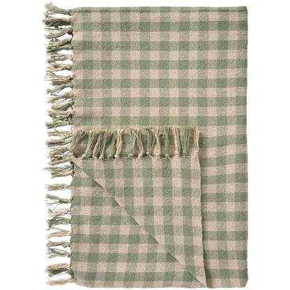 Plaid | staubgrüne Karomuster