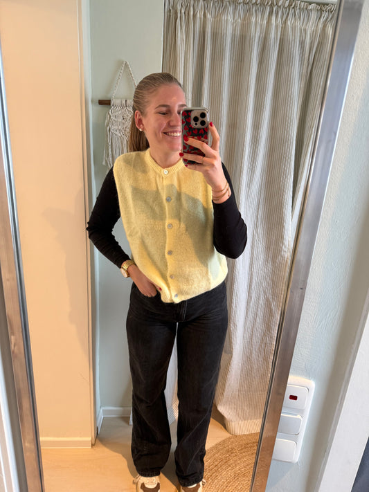 Strick-Weste butter yellow