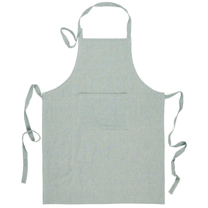 Schürze Charlie m/dünnen dunkelblauen Streifen und Tasche