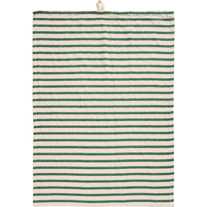 Geschirrtuch mit dunkelgrünen Querstreifen