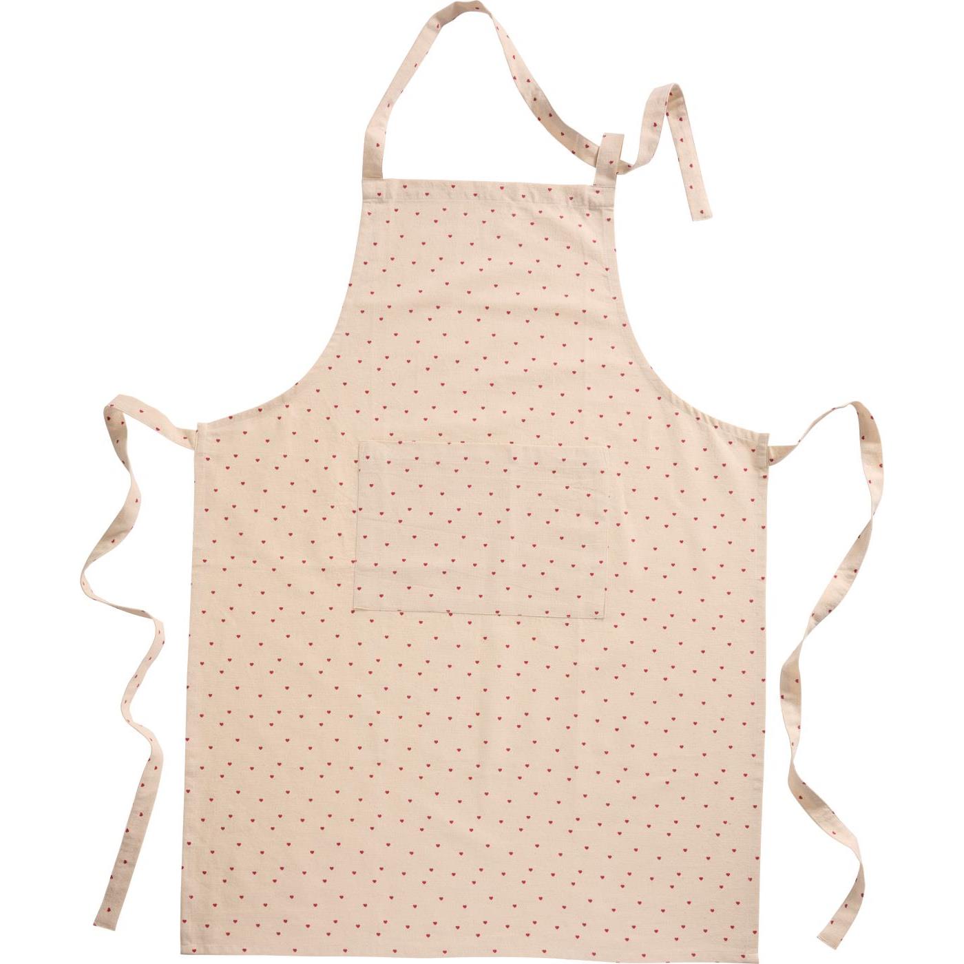Schürze mit roten Herzen