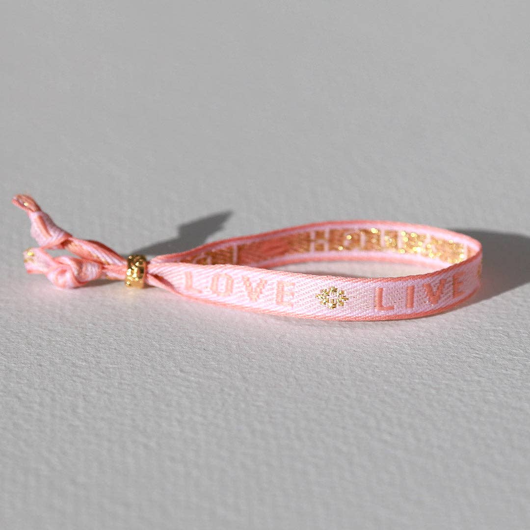 Gewebtes Armband „Live Love”