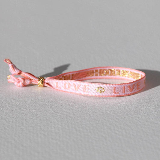 Gewebtes Armband „Live Love”