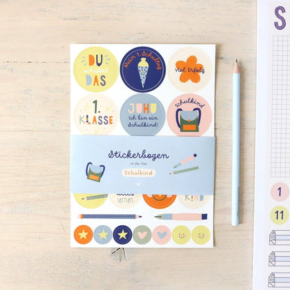 Stickerbogen A5 „Schulkind“, 2er-Set