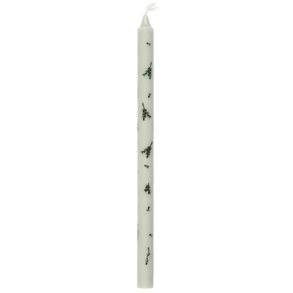 Dünne hohe Kerze mit Mistelzweigen Ø:1,3 cm