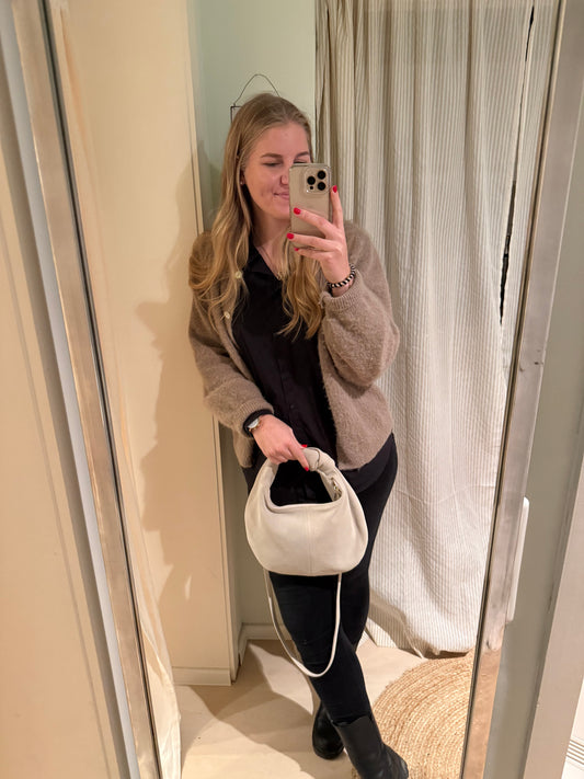 Knotentasche hellbeige