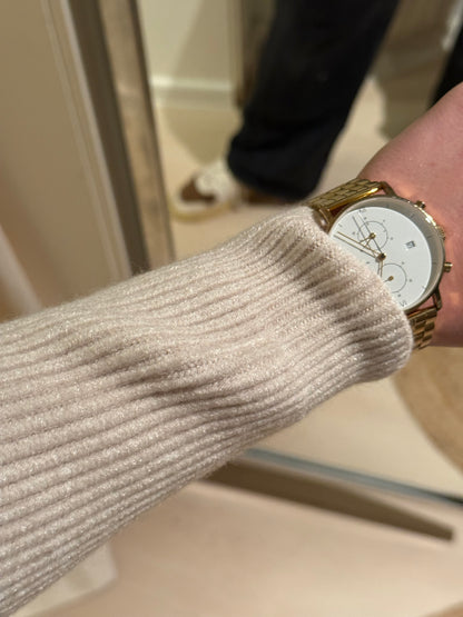 Strick-Rollkragen offwhite