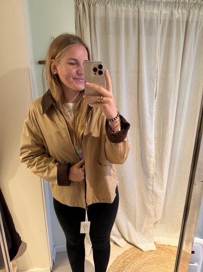 Cord-Wendejacke chocolate/beige