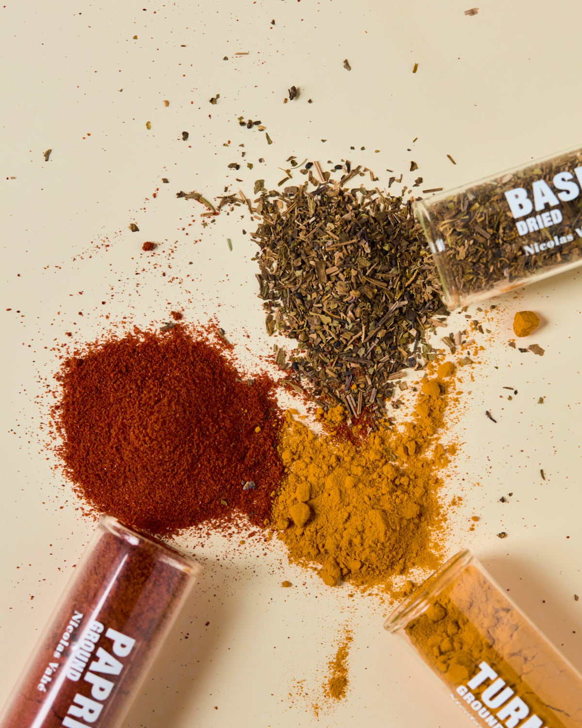 Gewürze Basilikum, Paprika-Chili, Kurkuma