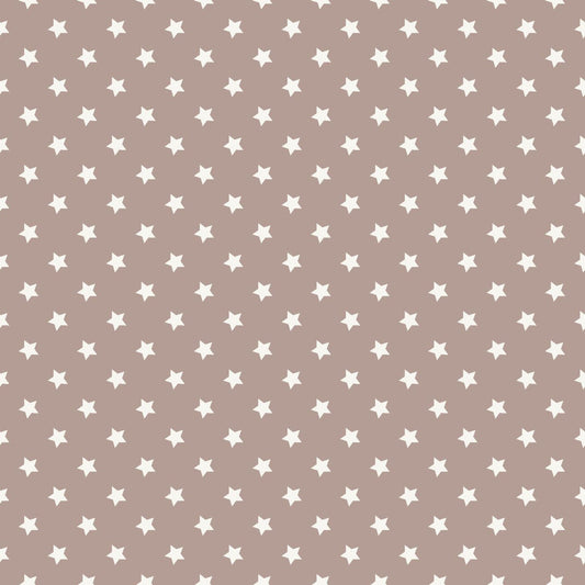 Serviette natur mit weißen Sternen