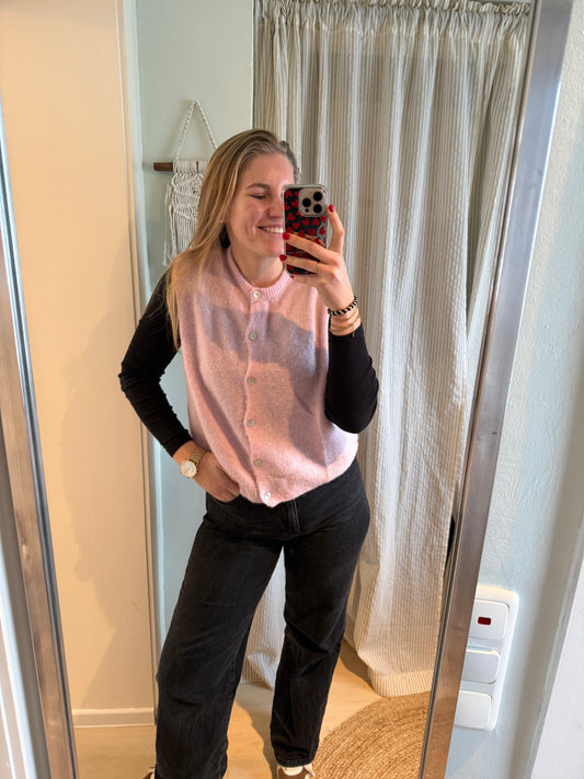 Strick-Weste rosa