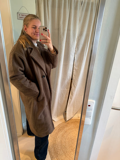 Stoffmantel chocolate