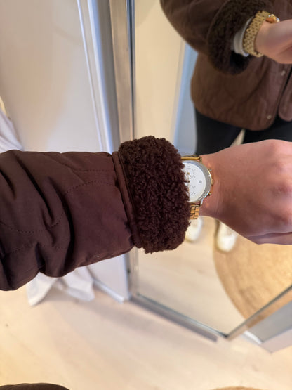 Teddy-Wendejacke chocolate