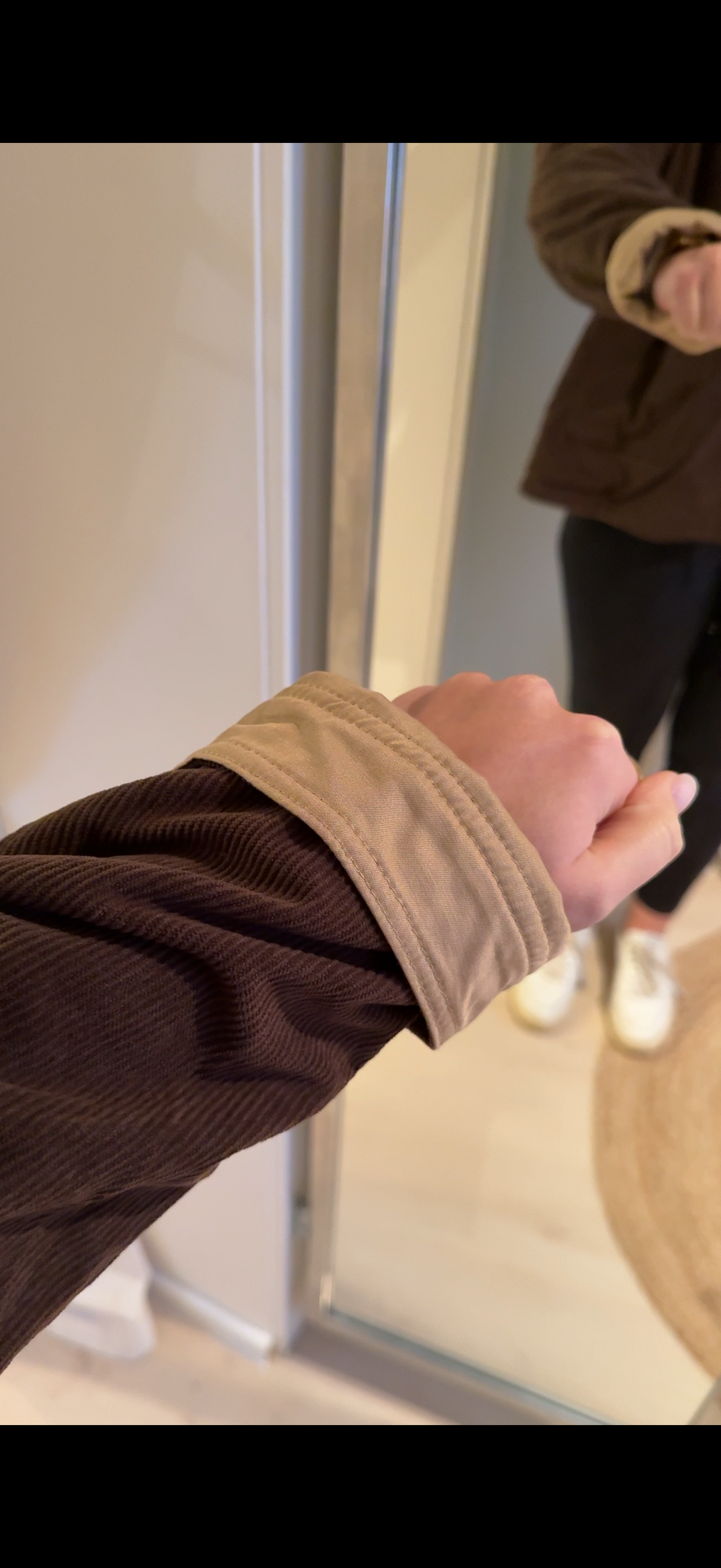 Cord-Wendejacke chocolate/beige