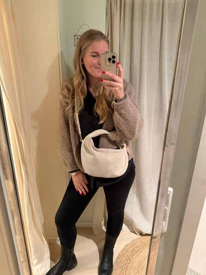 Knotentasche hellbeige