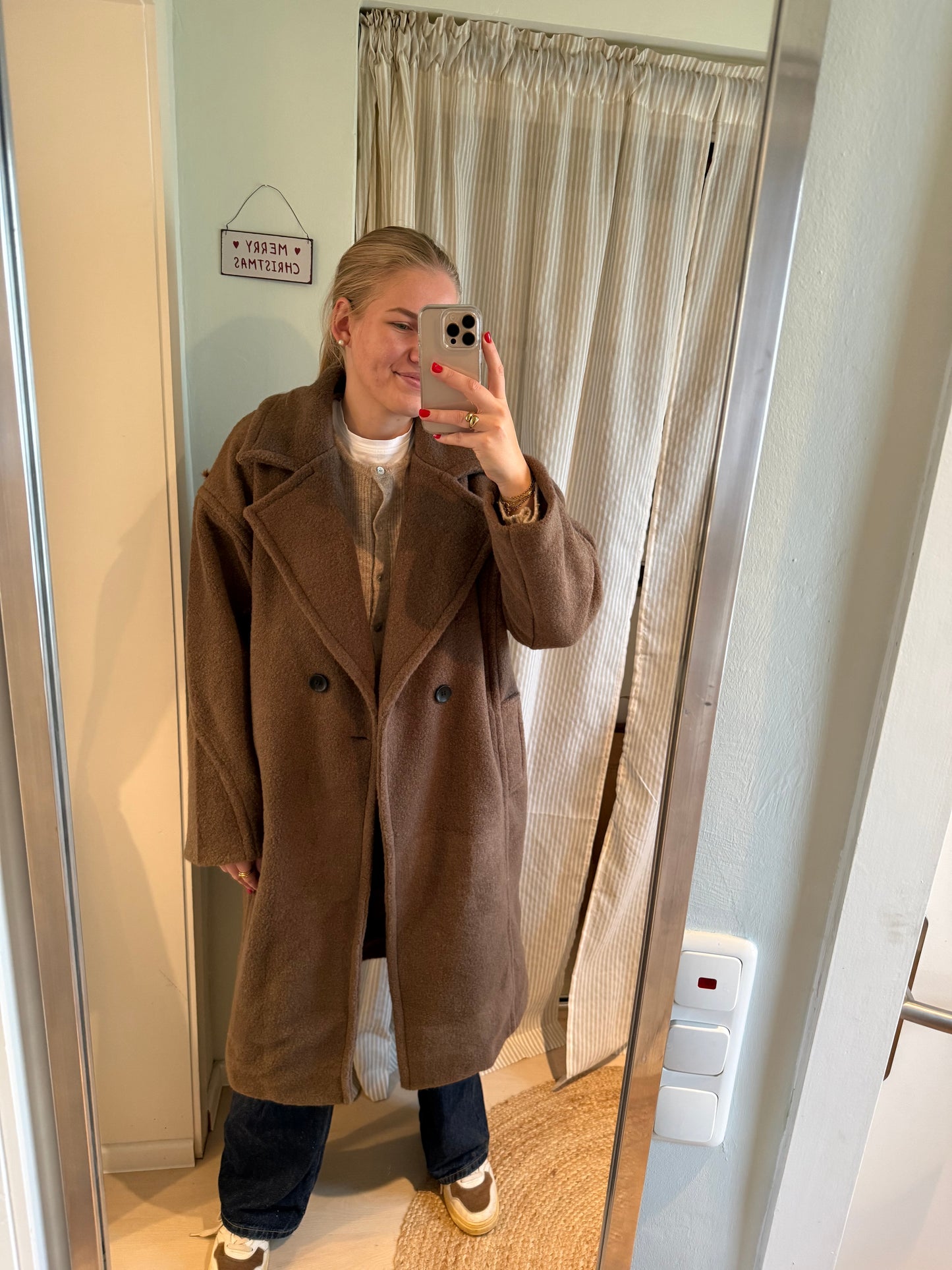 Stoffmantel chocolate