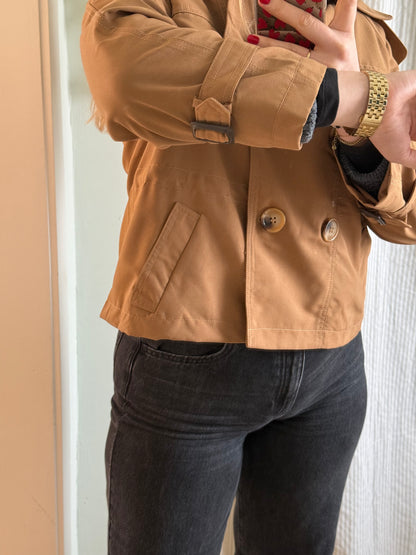 Kurze Trench Jacke beige