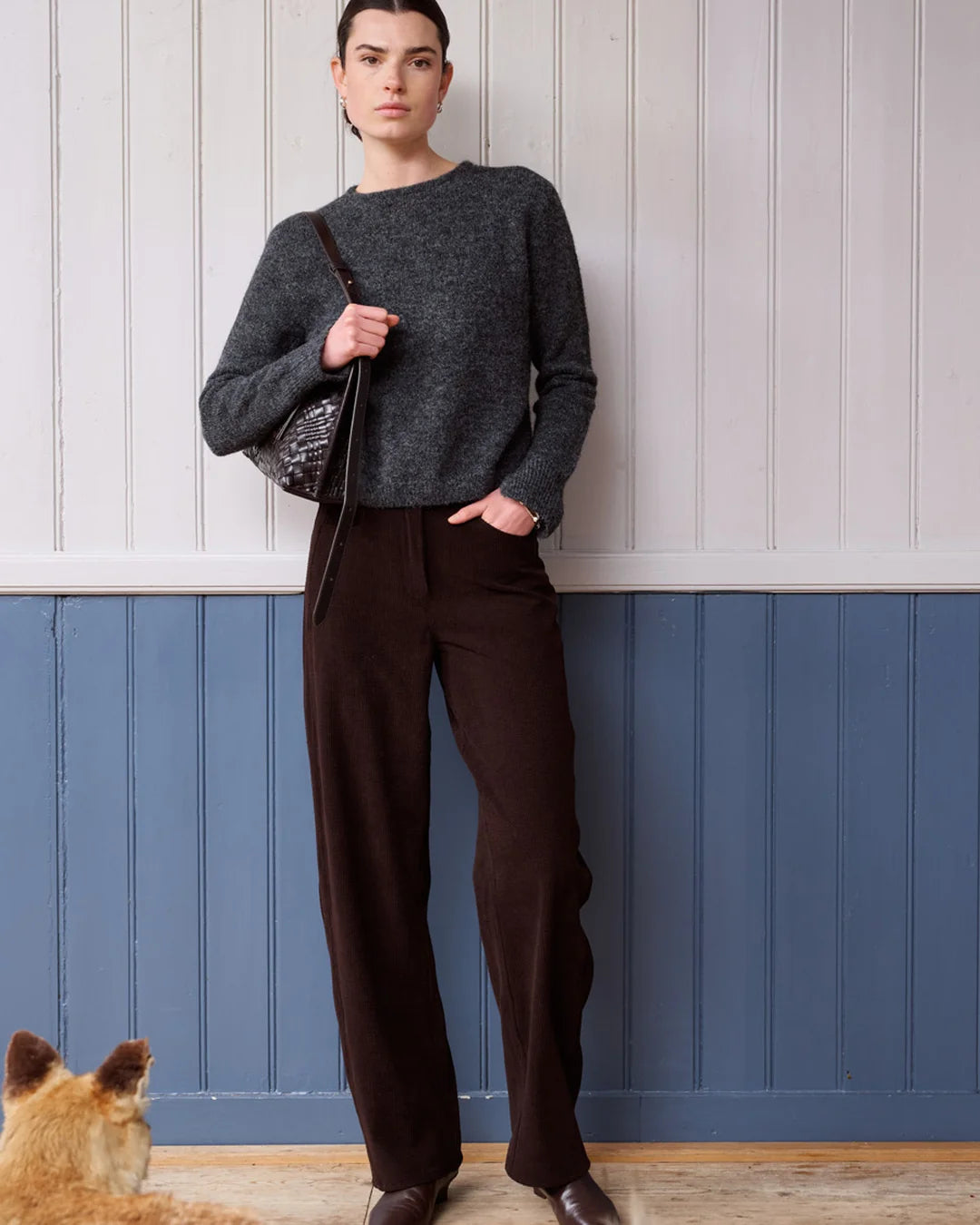 Strickoberteil Suzanne | Dark Grey Melee
