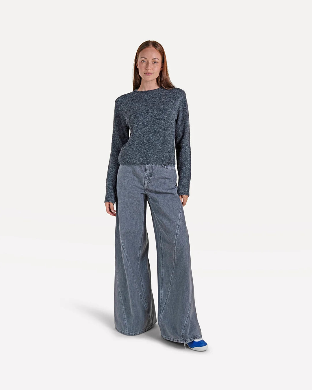 Strickoberteil Suzanne | Dark Grey Melee