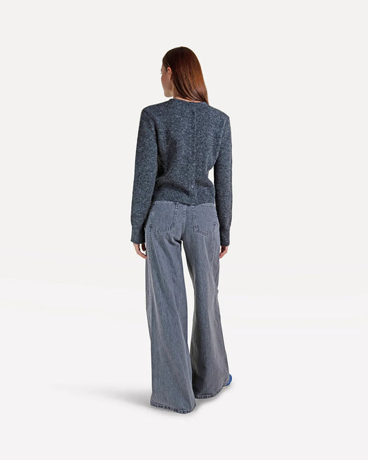 Strickoberteil Suzanne | Dark Grey Melee