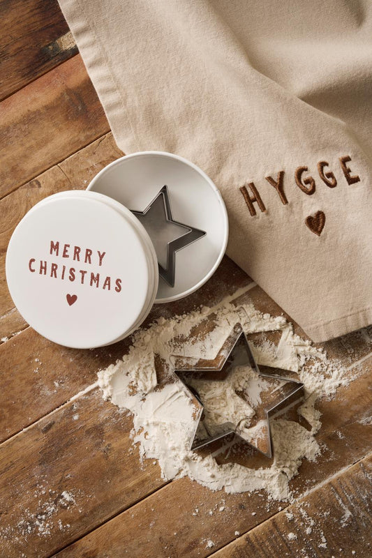 Geschirrtuch Hygge leinenfarbig