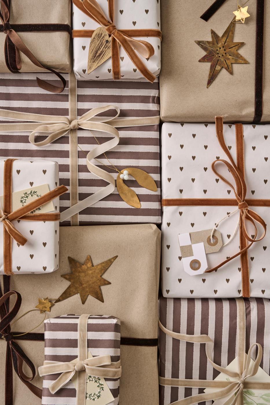 Geschenkanhänger Herz braun