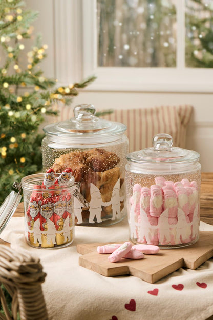 Geschirrtuch mit roten Herzen