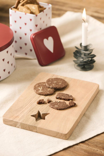 Schneidebrett mit ausgeschnittenem Stern